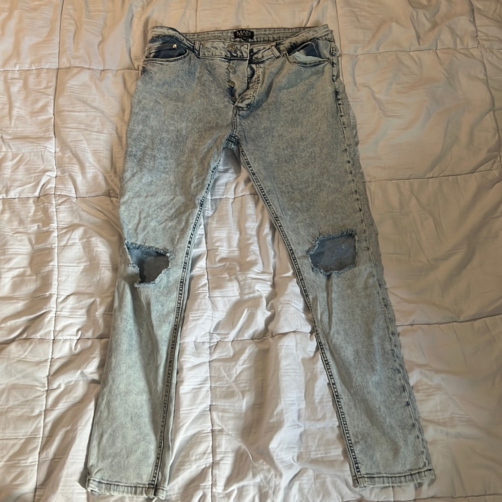 BooHoo Man Jeans. Been worn once. Feel and smell like new